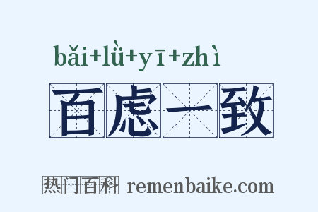 百虑一致是什么意思的图片